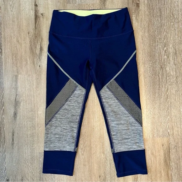 RBX Blue and Gray 3/4 Leggings - Picture 2 of 4